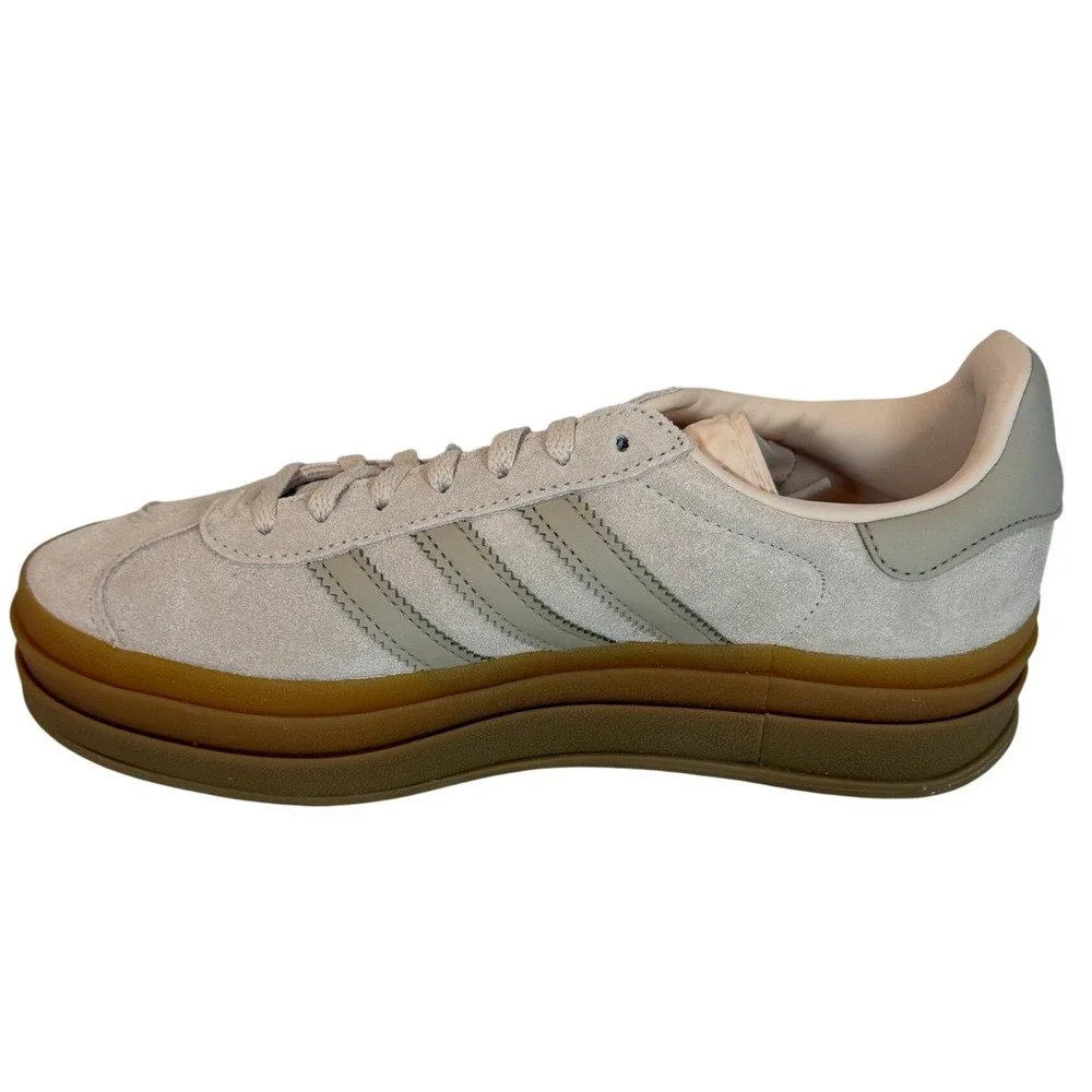 Adidas Gazelle Bold Grey White Gum Platform Sneakers Womens Shoes 5.5